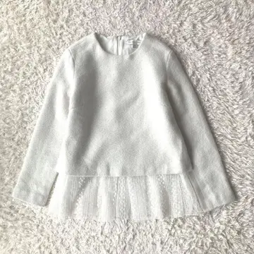 새상품급 그리드 인터내셔널 레이스 울 블라우스