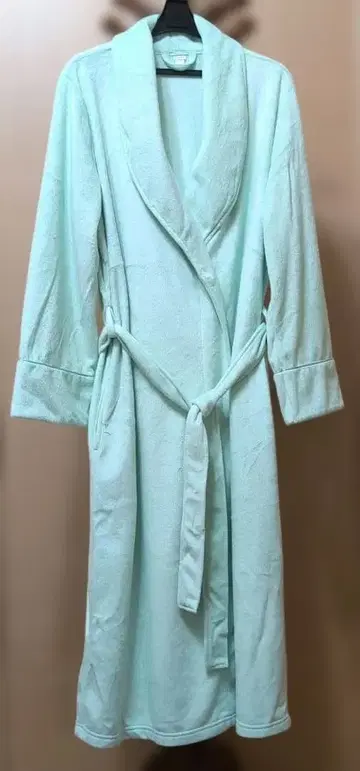 [ 미사용 ] 민트 그린 롱 가운 목욕 가운 부드러운 기모