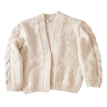 컨디션 최상 오드리 앤 존 와드 손뜨개질 페루 니트 케이블 가디건