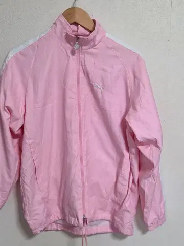 미사용 푸마 여성용 핑크 점퍼 윈드브레이커 L