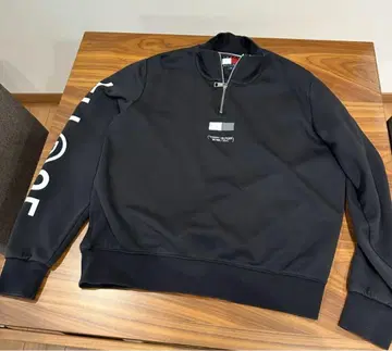 타미힐피거 TOMMY HILFIGER 하프 지퍼 맨투맨 블랙 M
