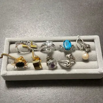 유품 정리 액세서리 묶음 판매 반지 반짝반짝 터키석 터콰이즈 보석