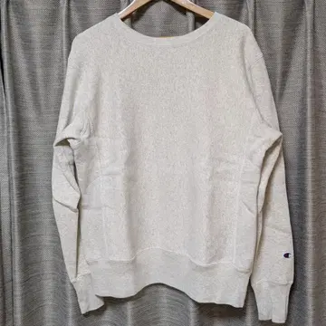 Champion 리버스 위브 오트밀 L 파랑 택 맨투맨