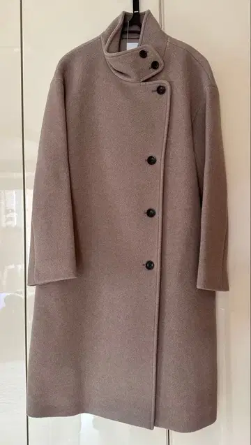 Noble 스탠드 카라 캐시미어 혼방 울 코트 36