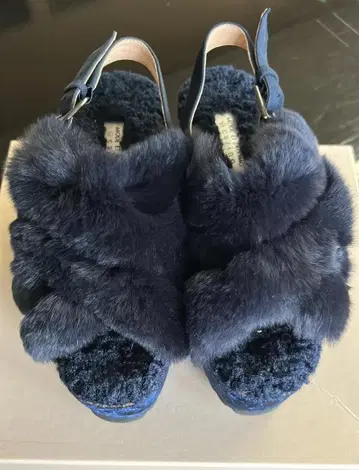 Mode et Jacomo 네이비 퍼 샌들