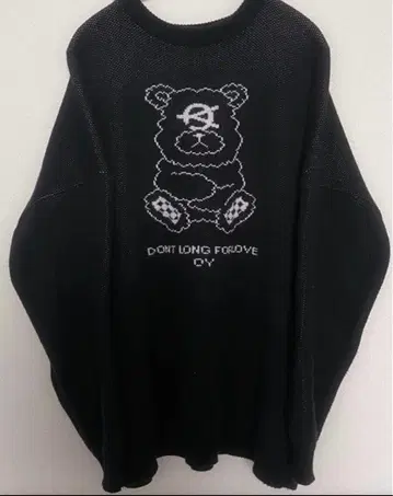 OY 곰 니트 스웨터 블랙 오드리 한국 스트릿
