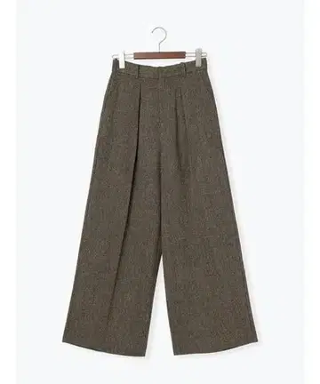 Techichi 트위드 와이드 팬츠 브라운