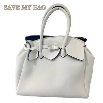 [ SAVEMYBAG ] 세탁 가능한 백 경량 대용량 토트백 화이트