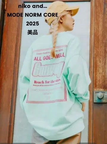 니코앤드 MODE NORM CORE 미니 쭈리 그래픽 롱 T셔츠