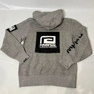 reversal 리버설 스퀘어백 지퍼 후드티 그레이 S 사이즈