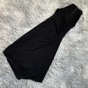 ANAYI 아나이 슬리브리스 롱 원피스 드레이프 디자인 블랙 38