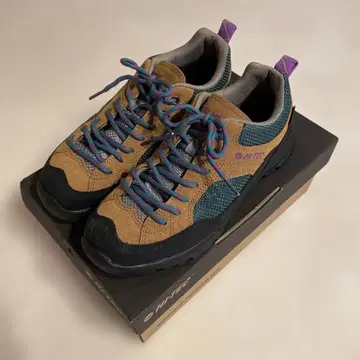 HI-TEC 아웃도어 신발 브라운/그린/퍼플 24cm