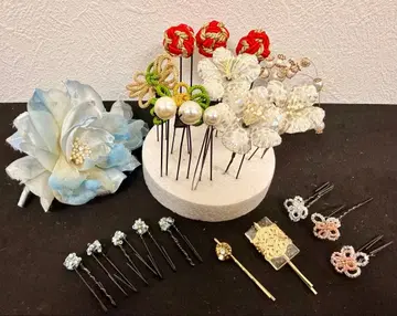 일본 의류 비녀 머리 장식 액세서리 어레인지 세트 다양한 디자인 펄