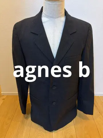 agnes b 다크 그레이 테일러드 자켓 3버튼