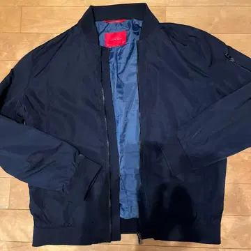 네이비 지퍼 개폐 점퍼