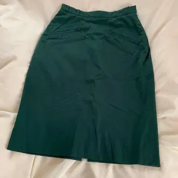 REBECCA DANENBEARG 다크 그린 플레어 스커트 사이즈 2