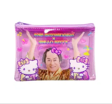 마츠다이라 켄 x 헬로키티 클리어 플랫 파우치