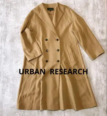 URBAN RESEARCH 노카라 트렌치코트 베이지 더블 버튼