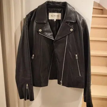 Ray BEAMS 블랙 라이더 자켓 사이즈 1