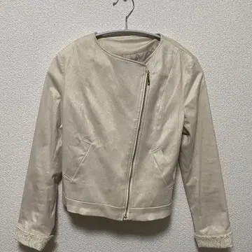 프로포션 바디 드레싱 베이지 노카라 자켓