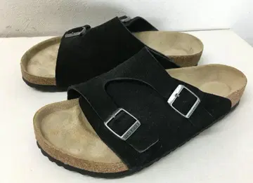 새상품급 버켄스탁 취리히 스웨이드 가죽 샌들 블랙 42