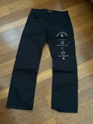 [칼 헬무트] 블랙 워크 팬츠 프린트 포함