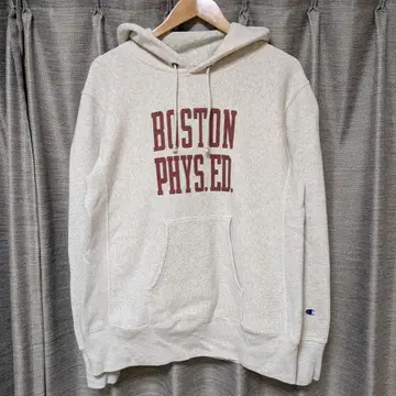 Champion 리버스 위브 후드티 오트밀 L 파랑 택