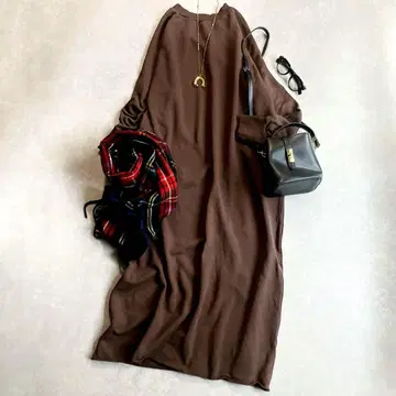 새상품급 저널 스탠다드 랙 쭈리 맨투맨 원피스 일본제 브라운