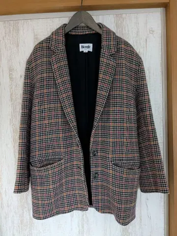 Rouje paris 체크 무늬 울 자켓 34