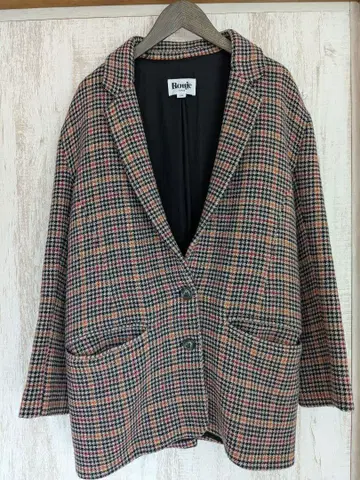 Rouje paris 체크 무늬 울 자켓 34