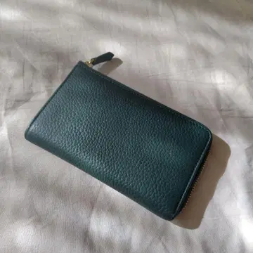 [ 30 ] 다크 그린 가죽 장지갑 소가죽 천연 가죽