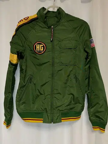HG 로고 올리브 그린 점퍼