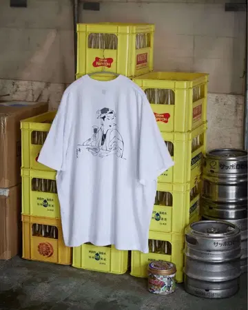 기 Tee 화이트 L graphpaper