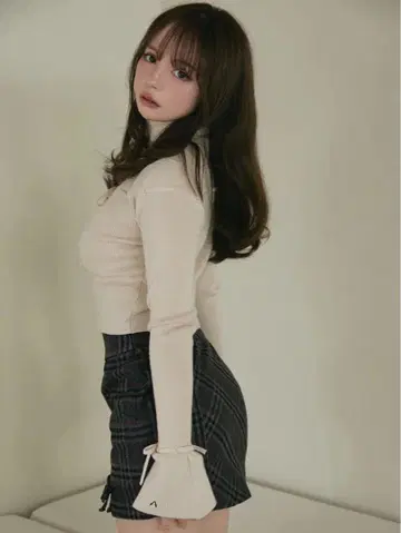 Monica check mini skirt s