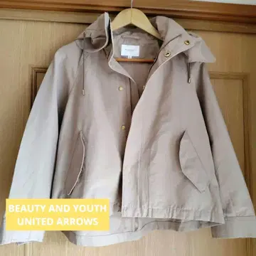 BEAUTY & YOUTH 후드 부착 베이지 자켓 S