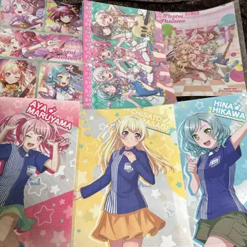 뱅드림! 파스텔 팔레트 클리어 파일 포스터 세트 파스파레