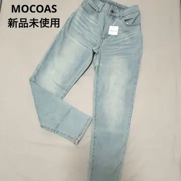 [모쿠아즈] 미사용 새상품 택 포함 속기모 데님 블루 스트레치 모엘리