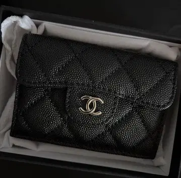 블랙 가죽 지갑