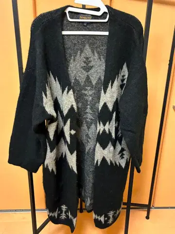 Pendleton 기하학 패턴 롱 가디건 긴팔