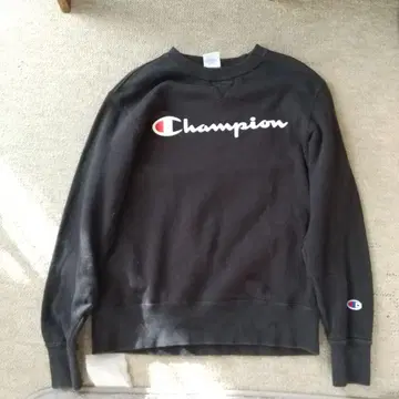 Champion 블랙 맨투맨 M