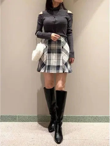 스나이델 snidel 로빙 체크 미니 스커트