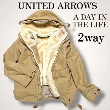 유나이티드 애로우즈 2way 라이너 포함 마운틴 파카 베이지 38