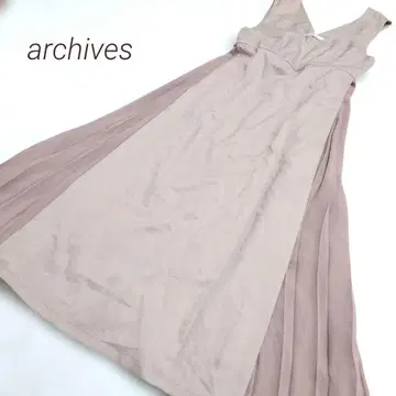 archives 아카이브 플리츠 콤비 슬리브리스 원피스