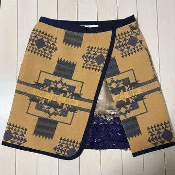 sacai luck/네이티브 무늬 x 레이스 스커트