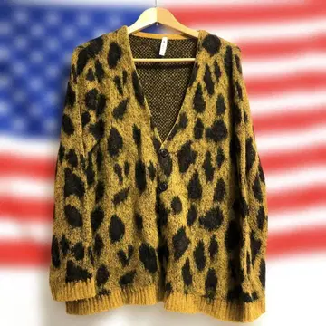 레오파드 가디건 glamb 레오파드 무늬 M