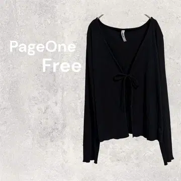 새상품급 페이지원 가디건 긴팔 겉옷 블랙 리본 프리 사이즈