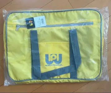 월드 페가수스 스쿨백 옐로우 컬러 새상품 와펜