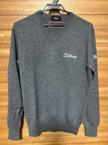 Titleist 그레이 V넥 스웨터
