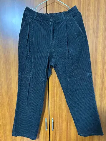 NANO UNIVERSE 블랙 코듀로이 팬츠