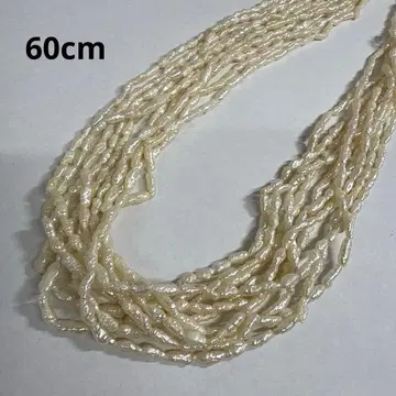 고급 담수 펄 고급 멀티 연 목걸이 SILVER 금장 장식 포함 60cm